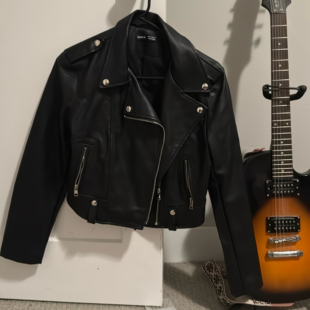 Faux leather jacket